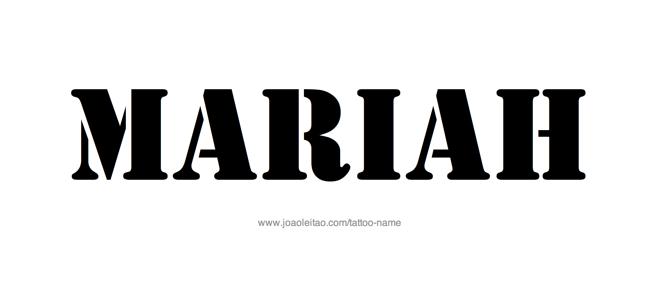 Tattoo Design Name Mariah 