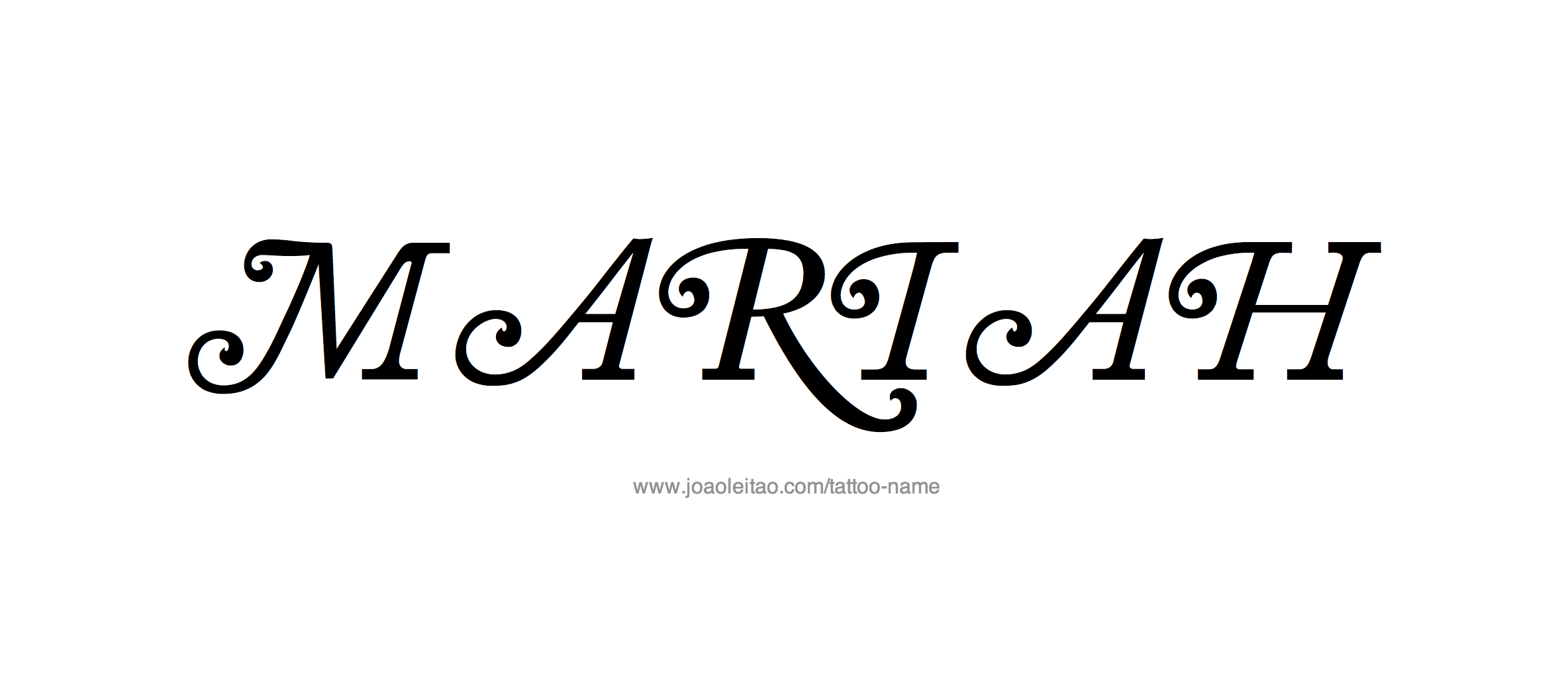 Tattoo Design Name Mariah 