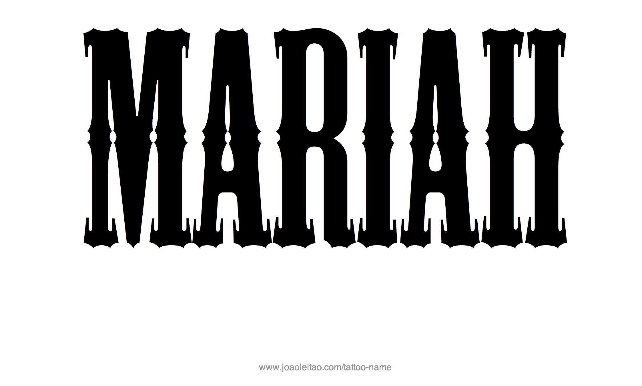 Tattoo Design Name Mariah 