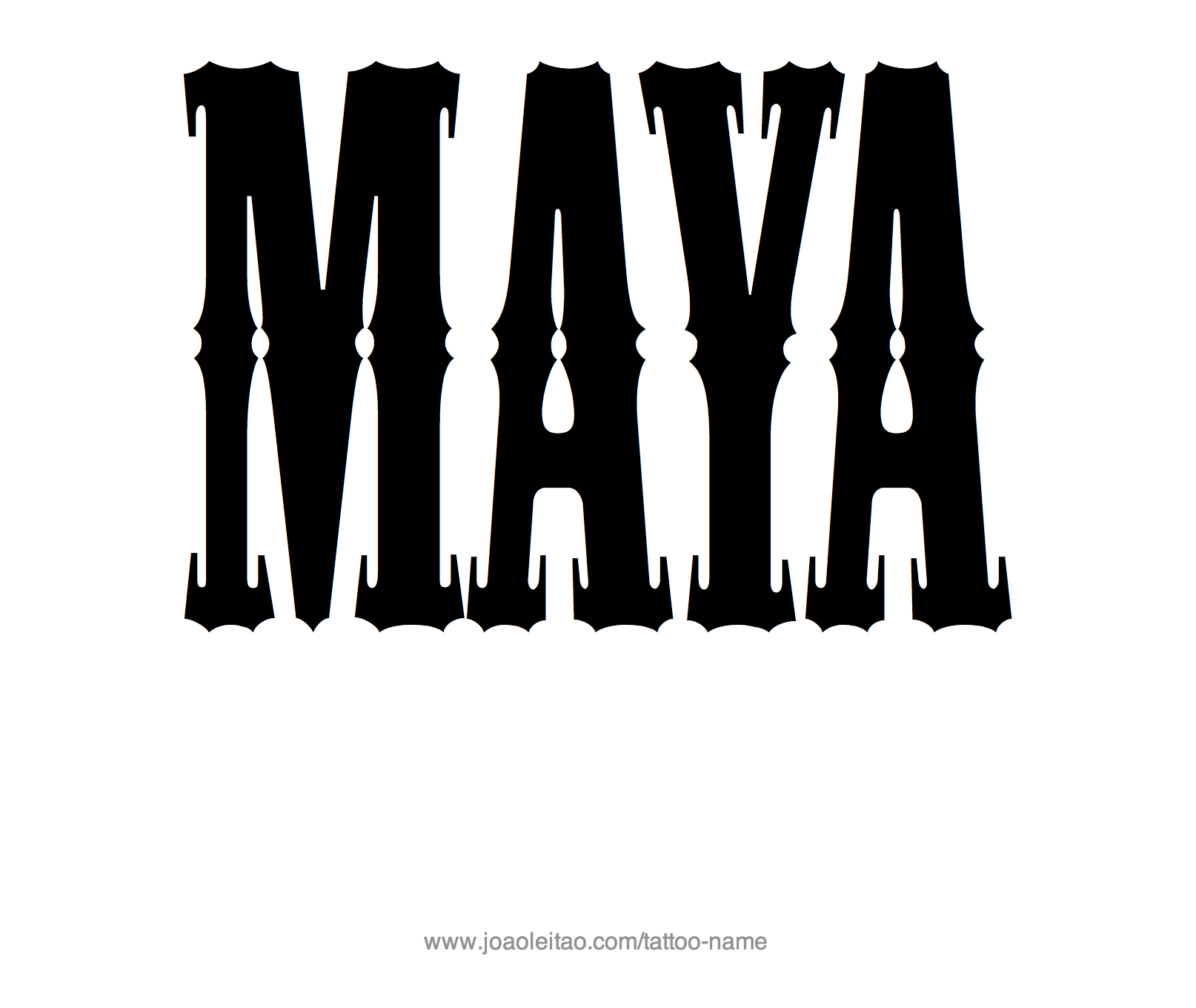 Tattoo Design Name Maya 