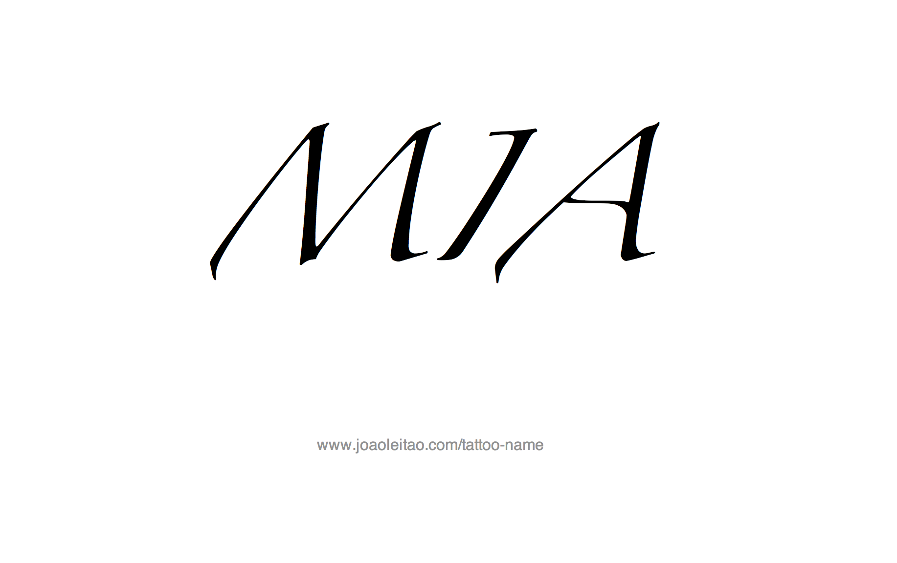 Tattoo Design Name Mia 