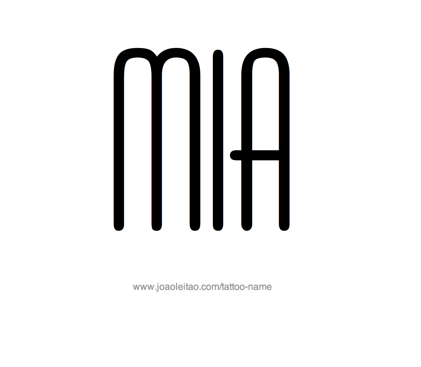 Tattoo Design Name Mia 