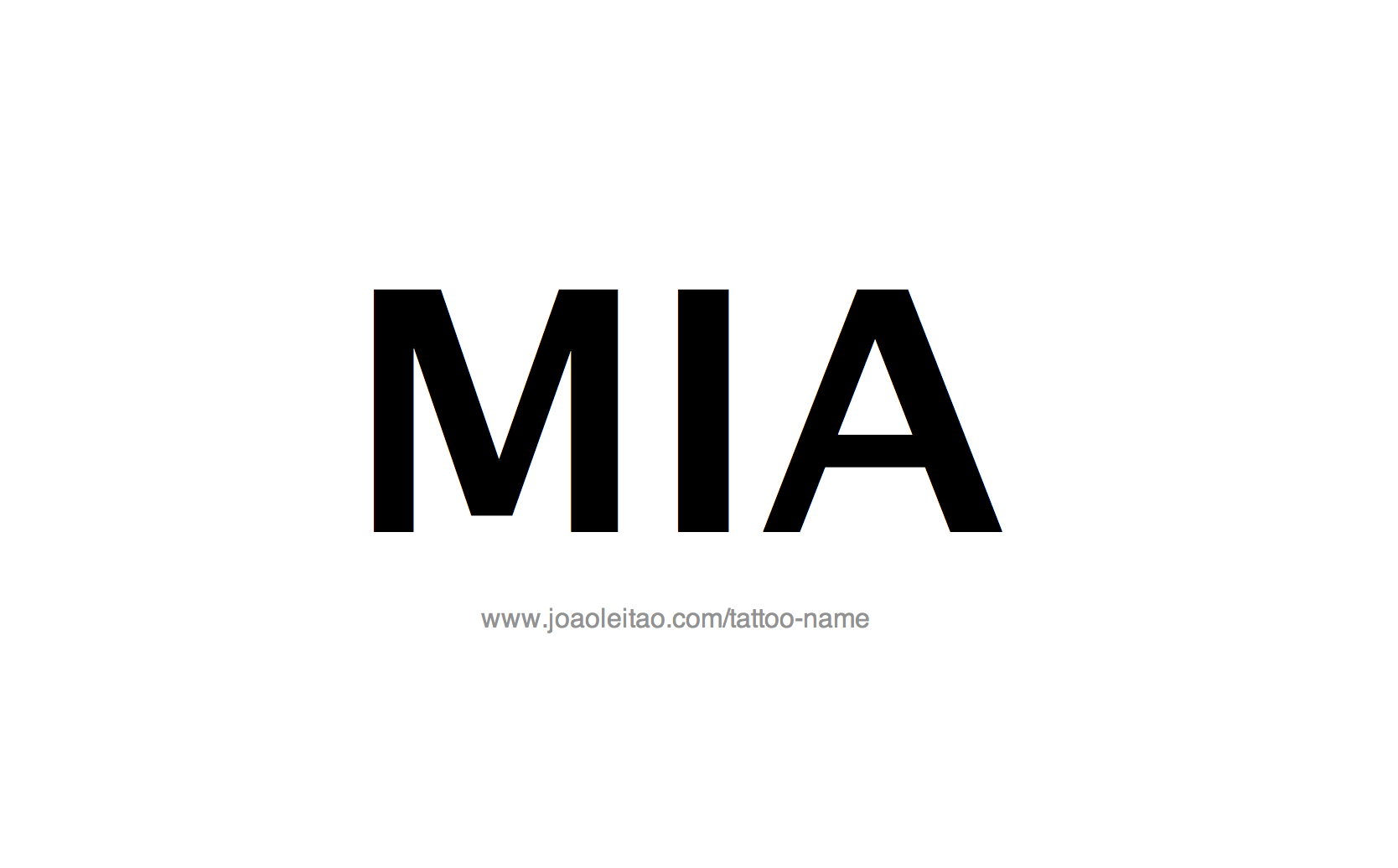 Tattoo Design Name Mia 