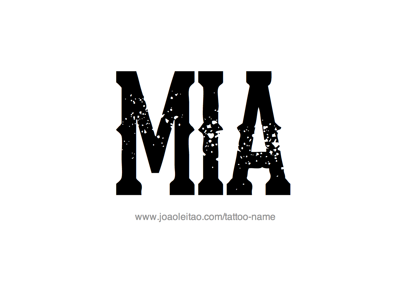 Tattoo Design Name Mia 