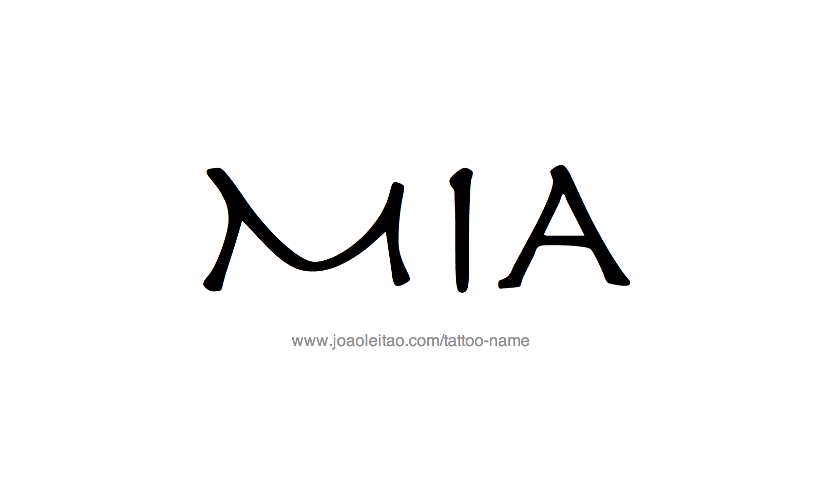 Tattoo Design Name Mia 