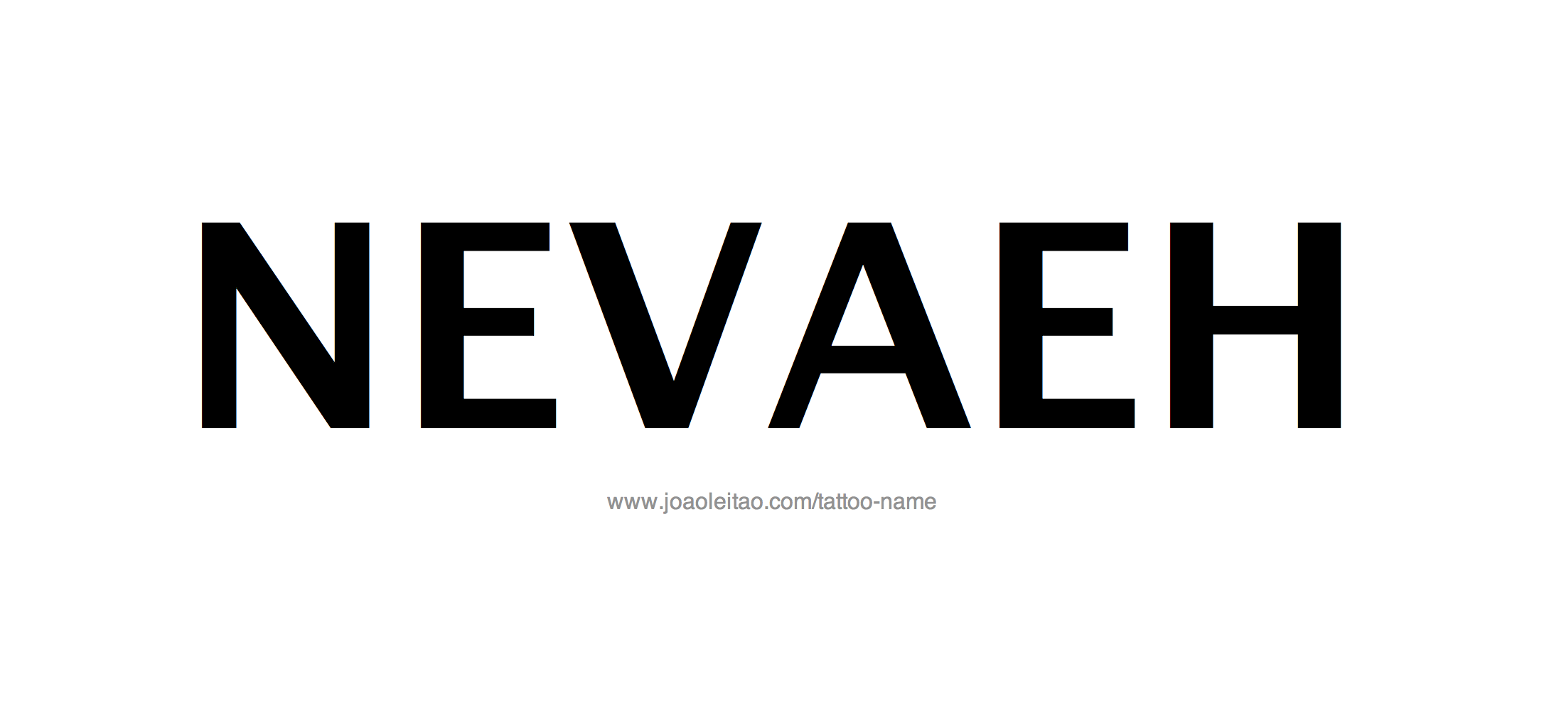 Tattoo Design Name Nevaeh 