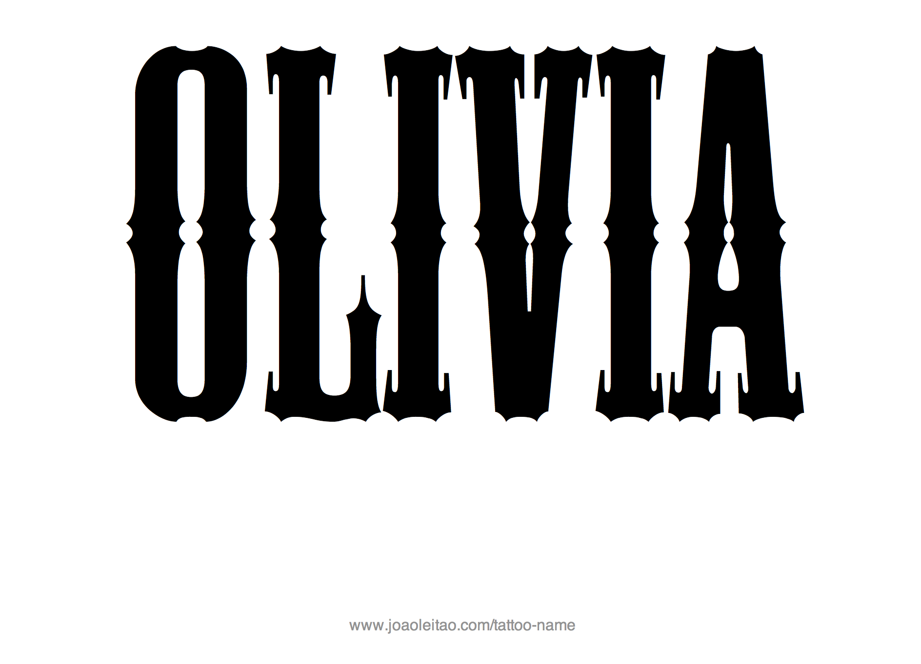 Olivia Name Tattoo Designs