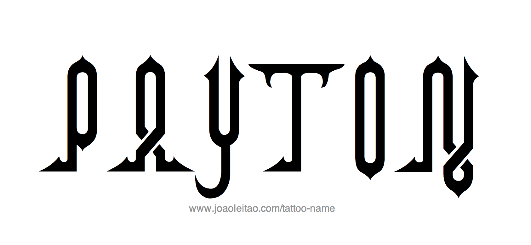 Tattoo Design Name Payton 