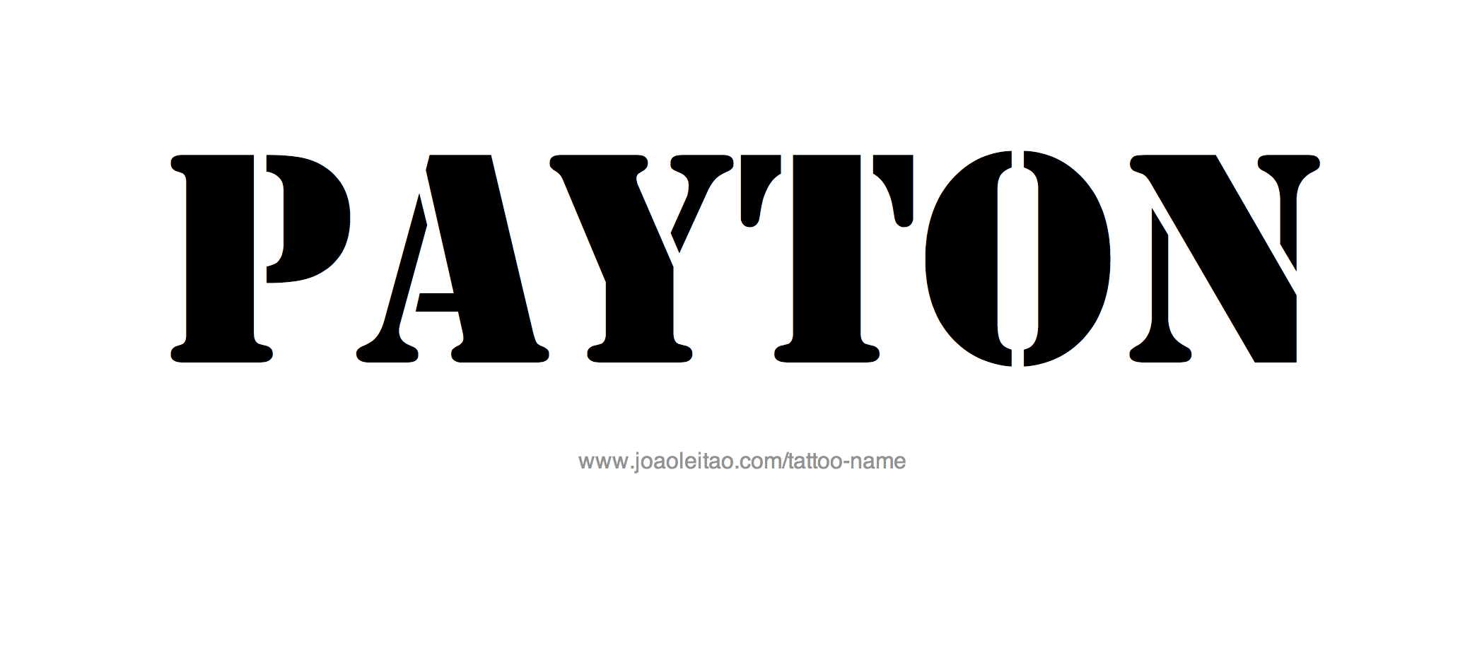 Tattoo Design Name Payton 