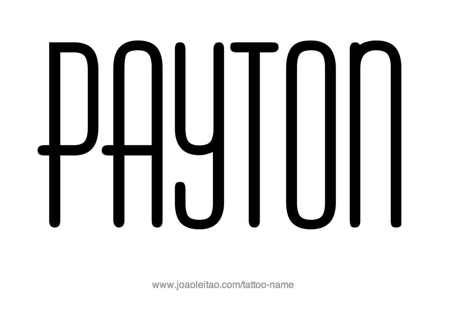 Tattoo Design Name Payton 