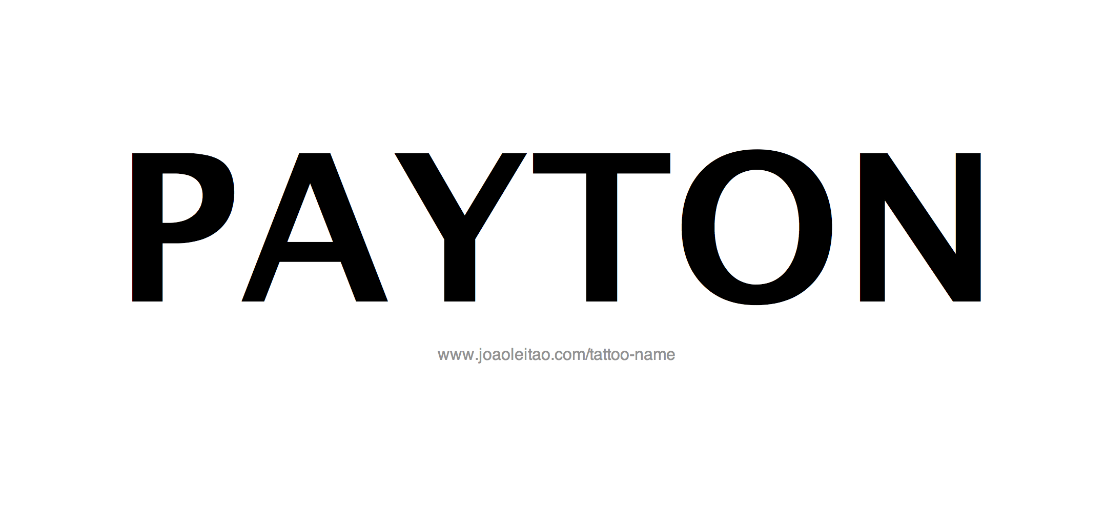 Tattoo Design Name Payton 