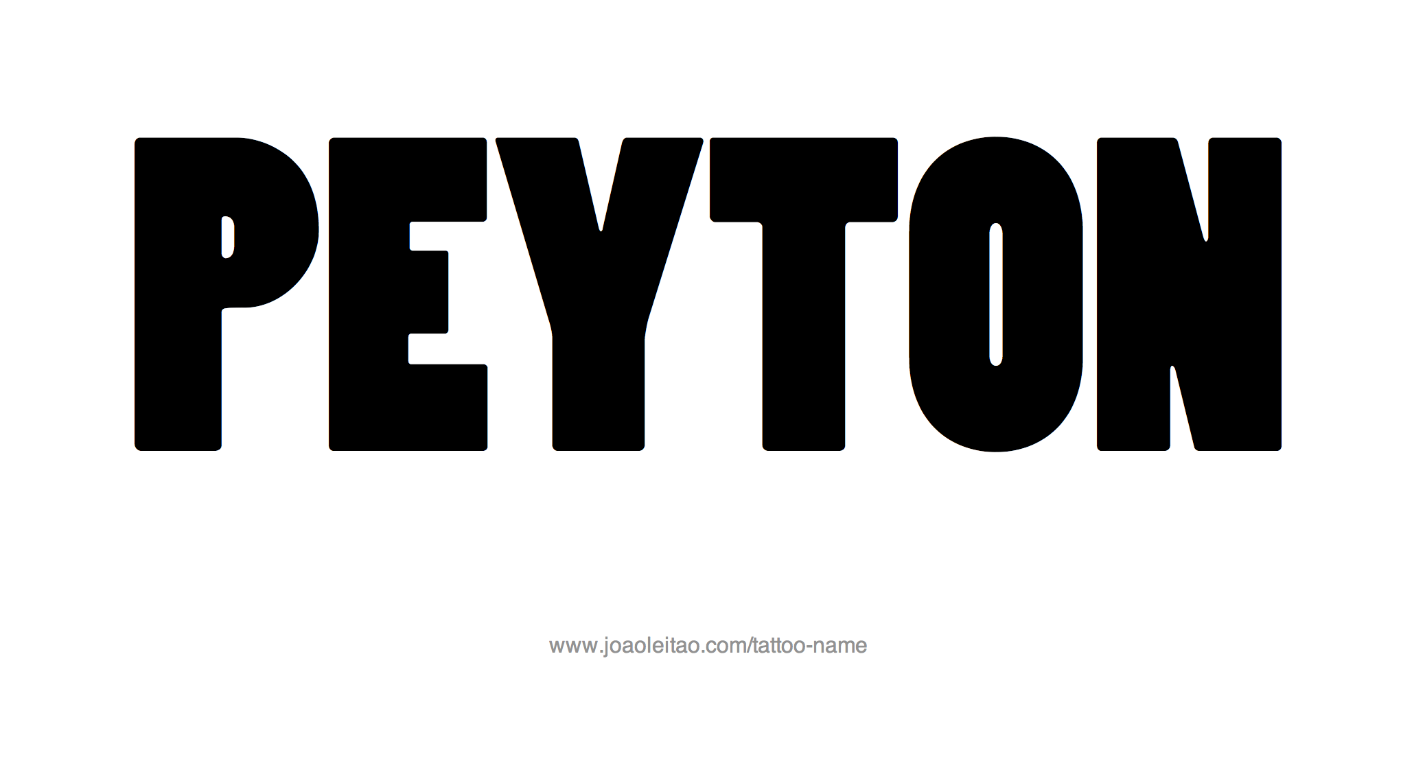 Tattoo Design Name Peyton 