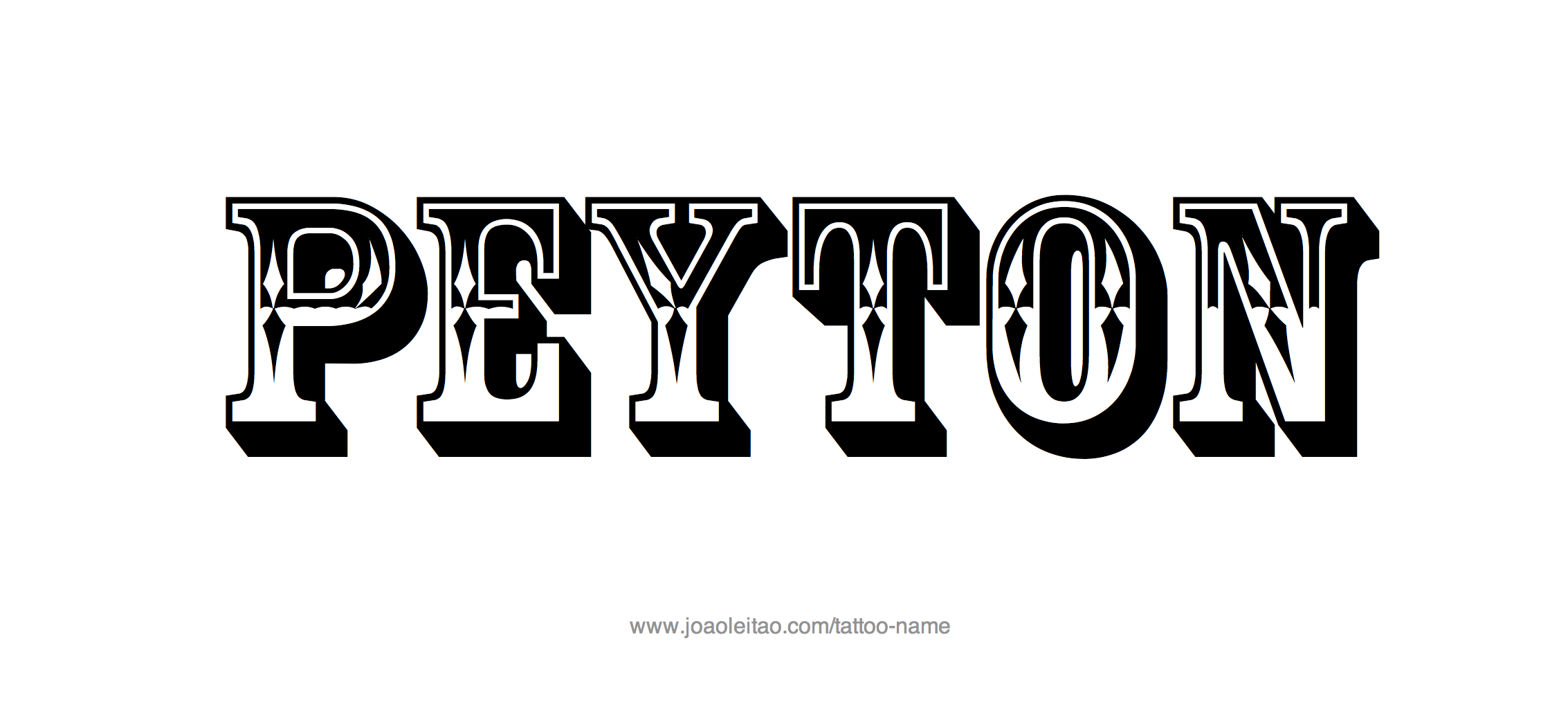 Tattoo Design Name Peyton 