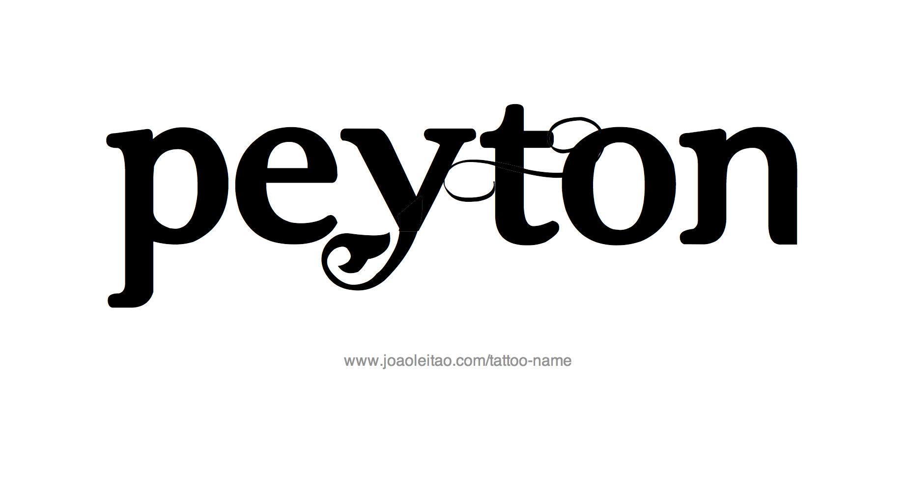 Tattoo Design Name Peyton 