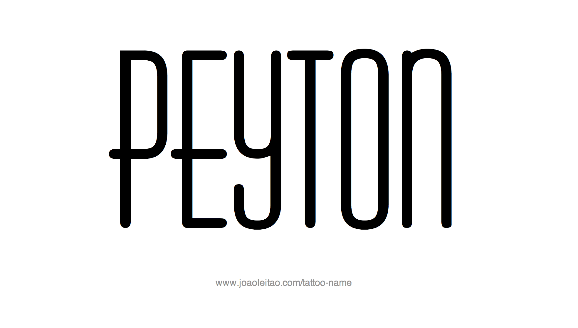 Tattoo Design Name Peyton 