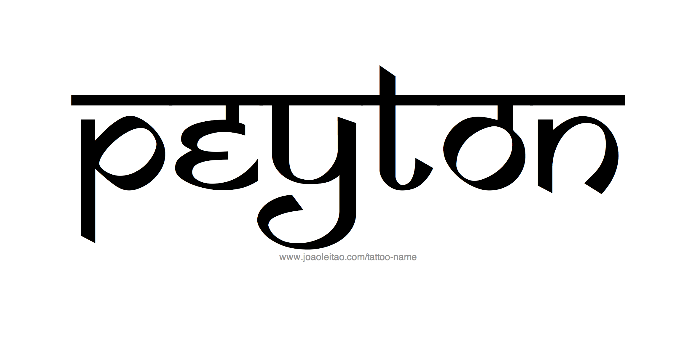 Tattoo Design Name Peyton 