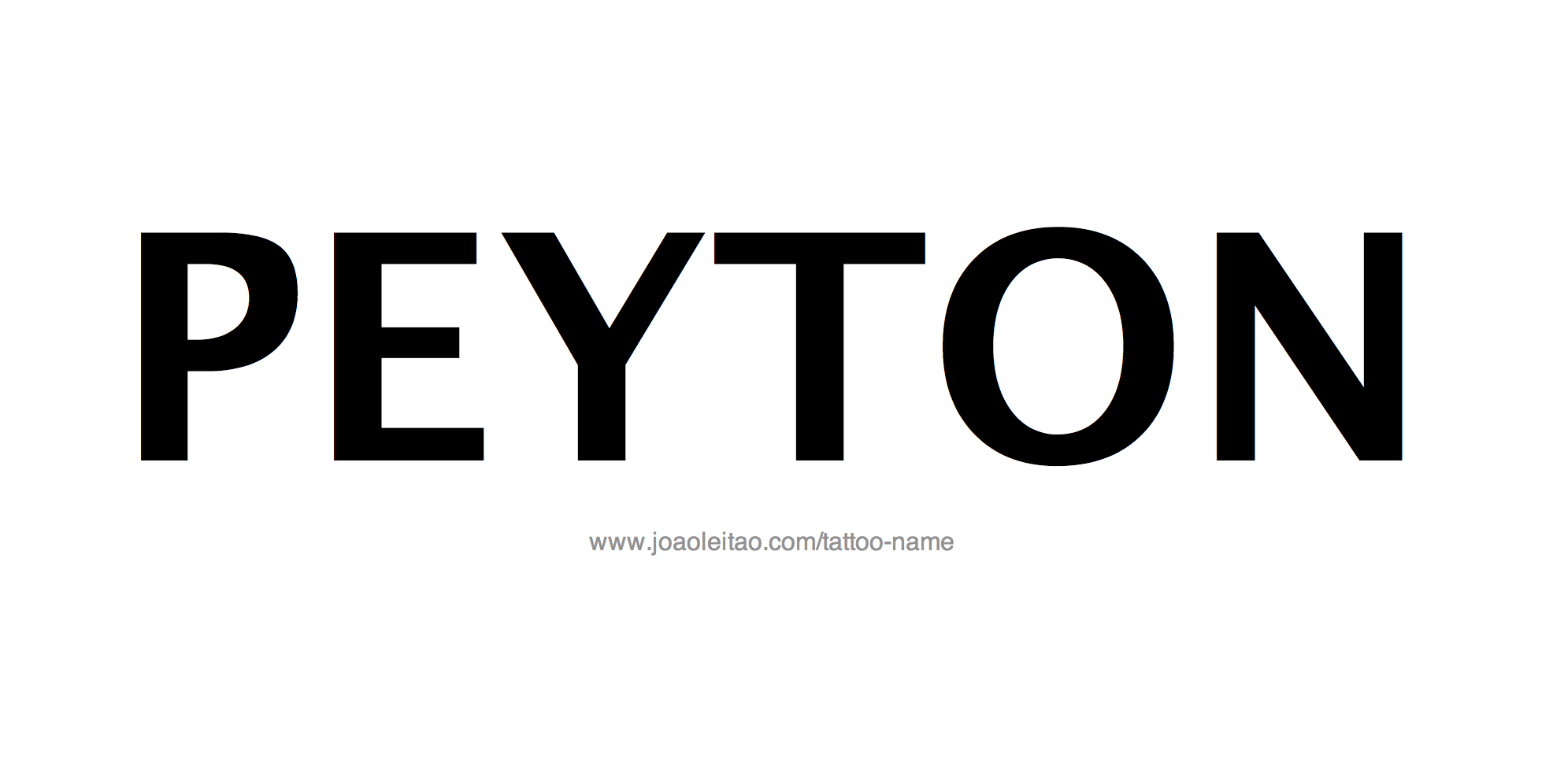 Tattoo Design Name Peyton 