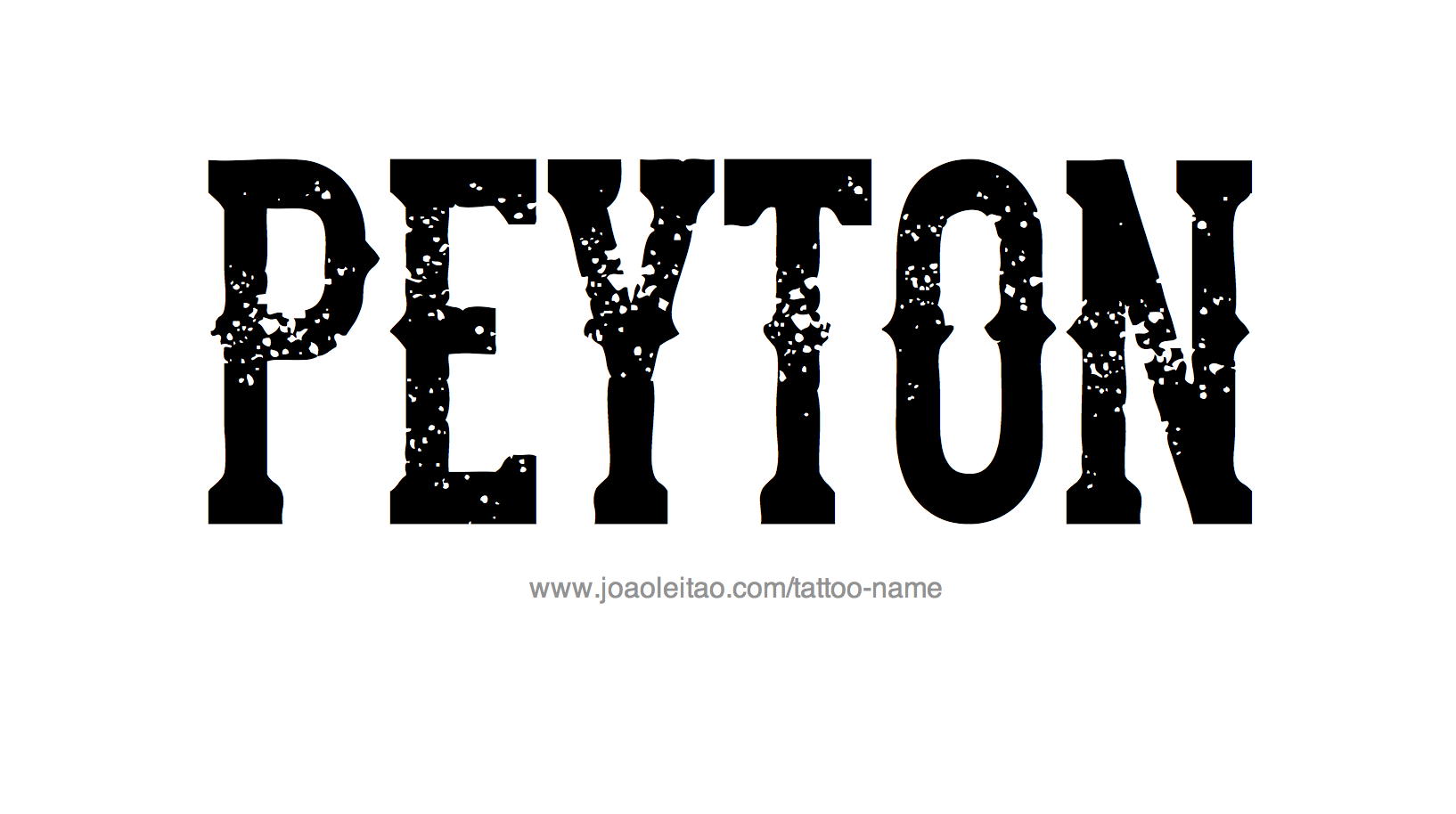 Tattoo Design Name Peyton 