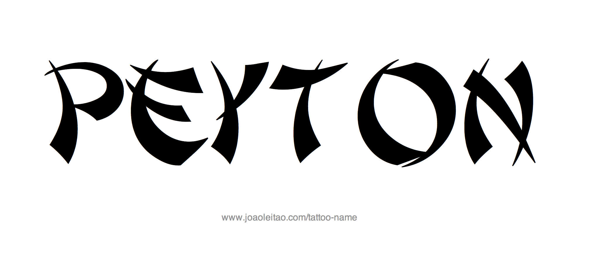 Tattoo Design Name Peyton 