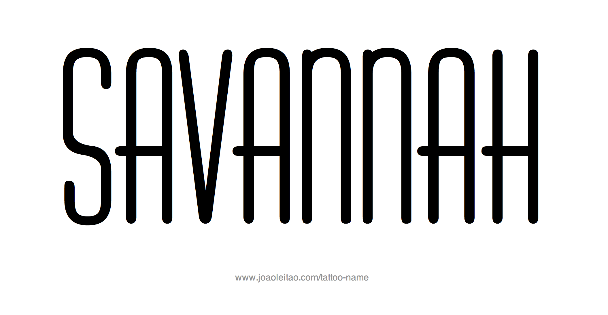 Tattoo Design Name Savannah 
