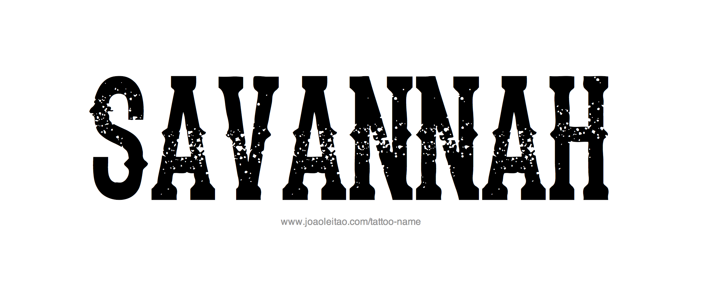 Tattoo Design Name Savannah 
