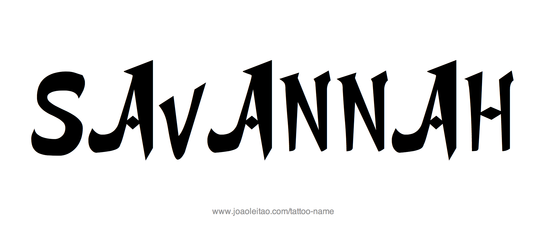 Tattoo Design Name Savannah 