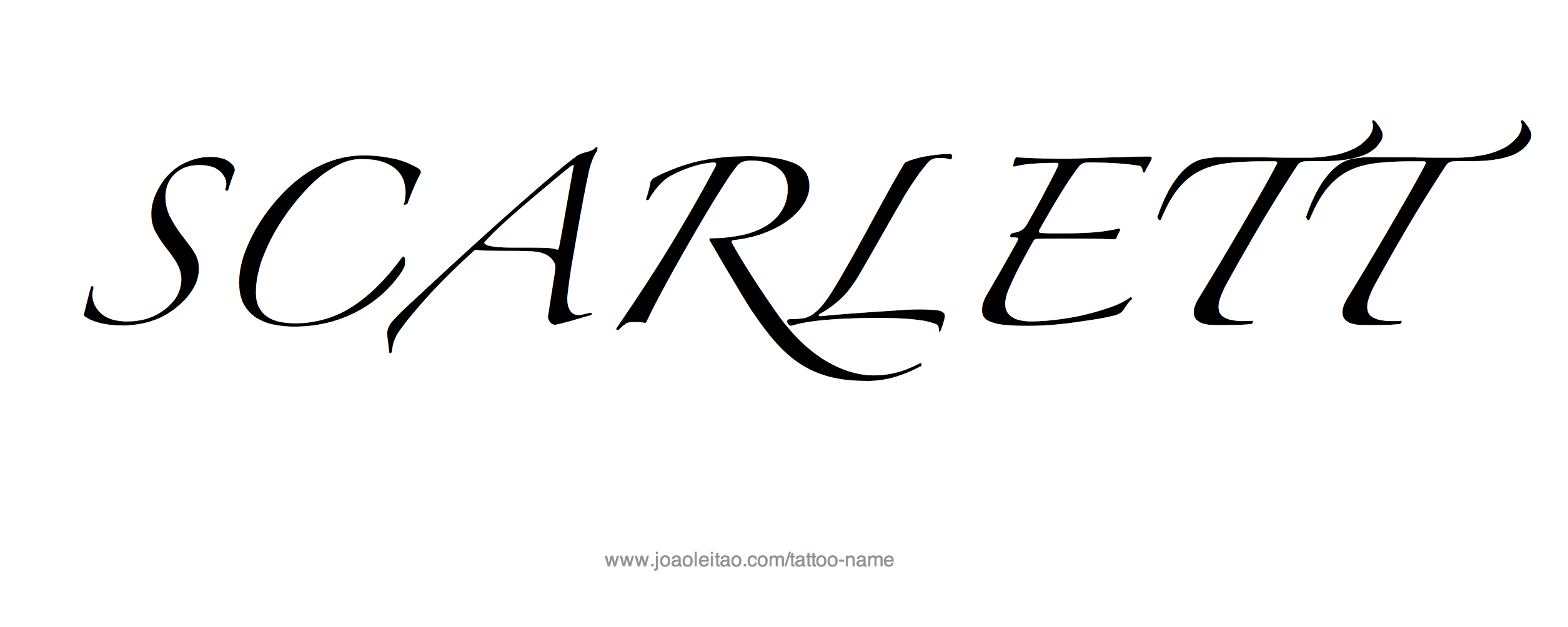 Tattoo Design Name Scarlett 