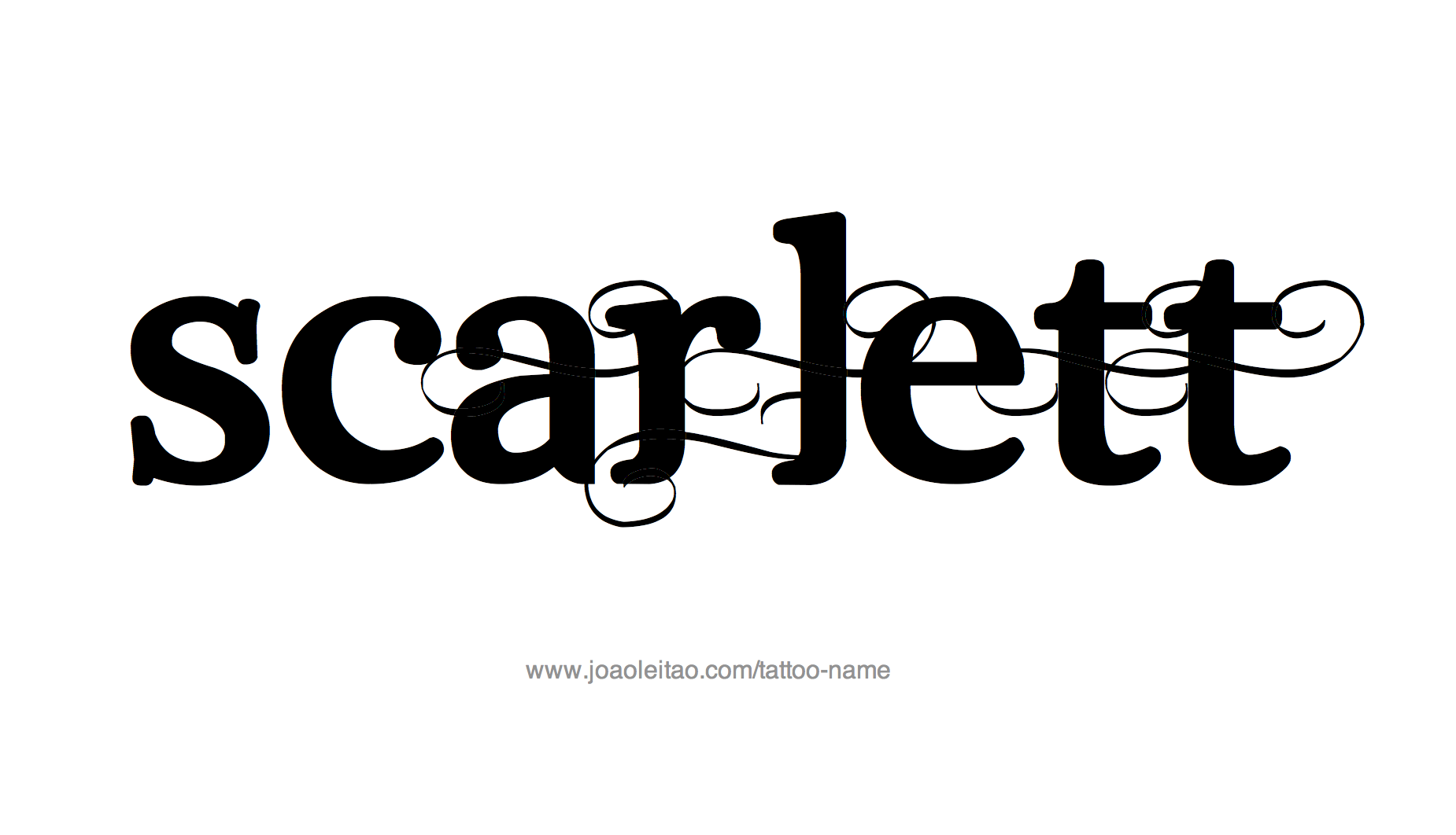 Tattoo Design Name Scarlett 