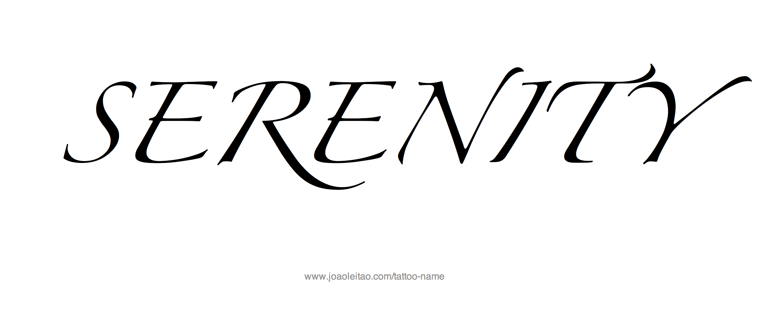 Tattoo Design Name Serenity 