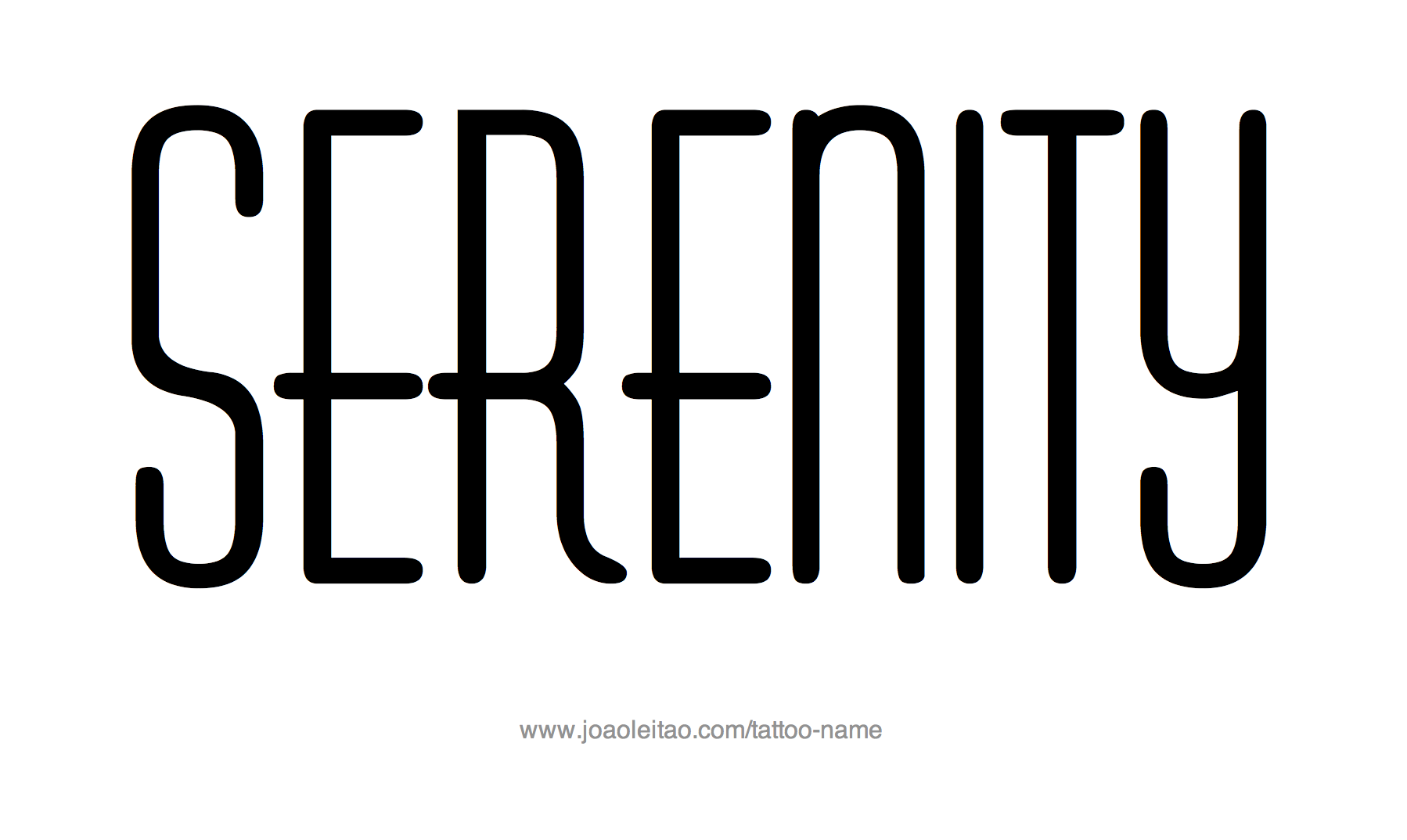 Tattoo Design Name Serenity 