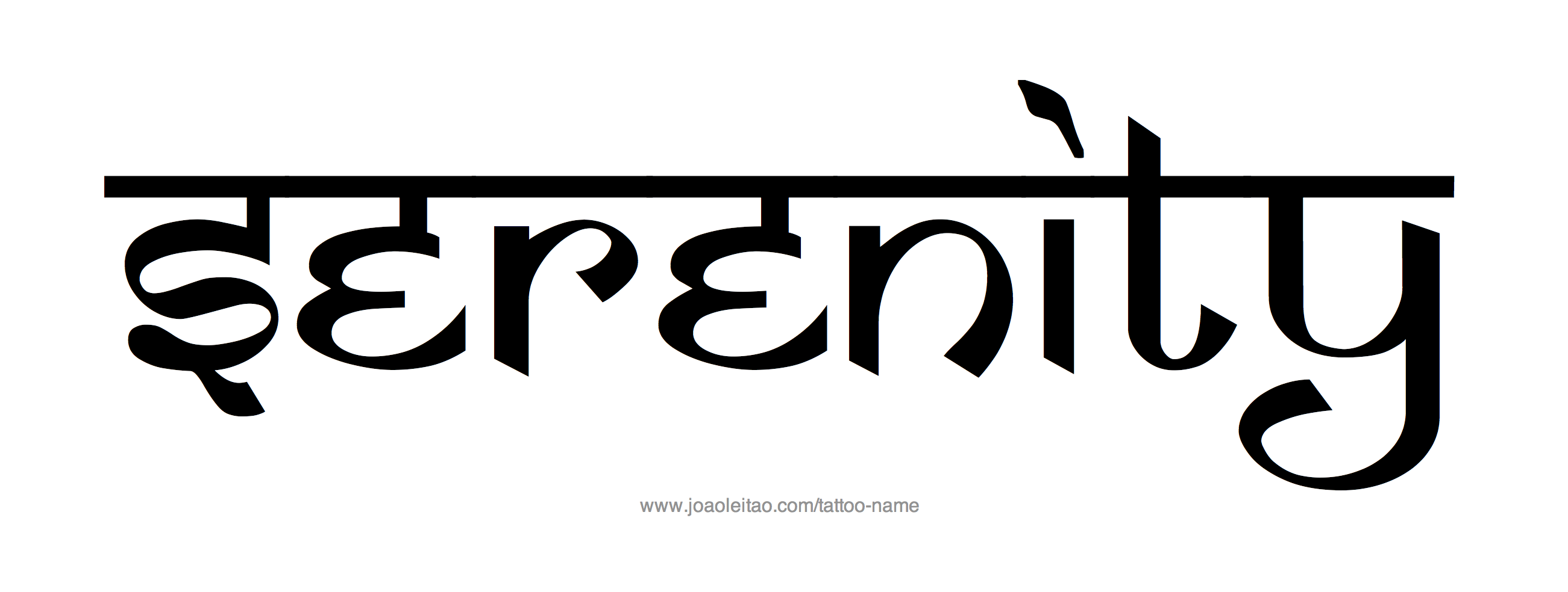 Tattoo Design Name Serenity 