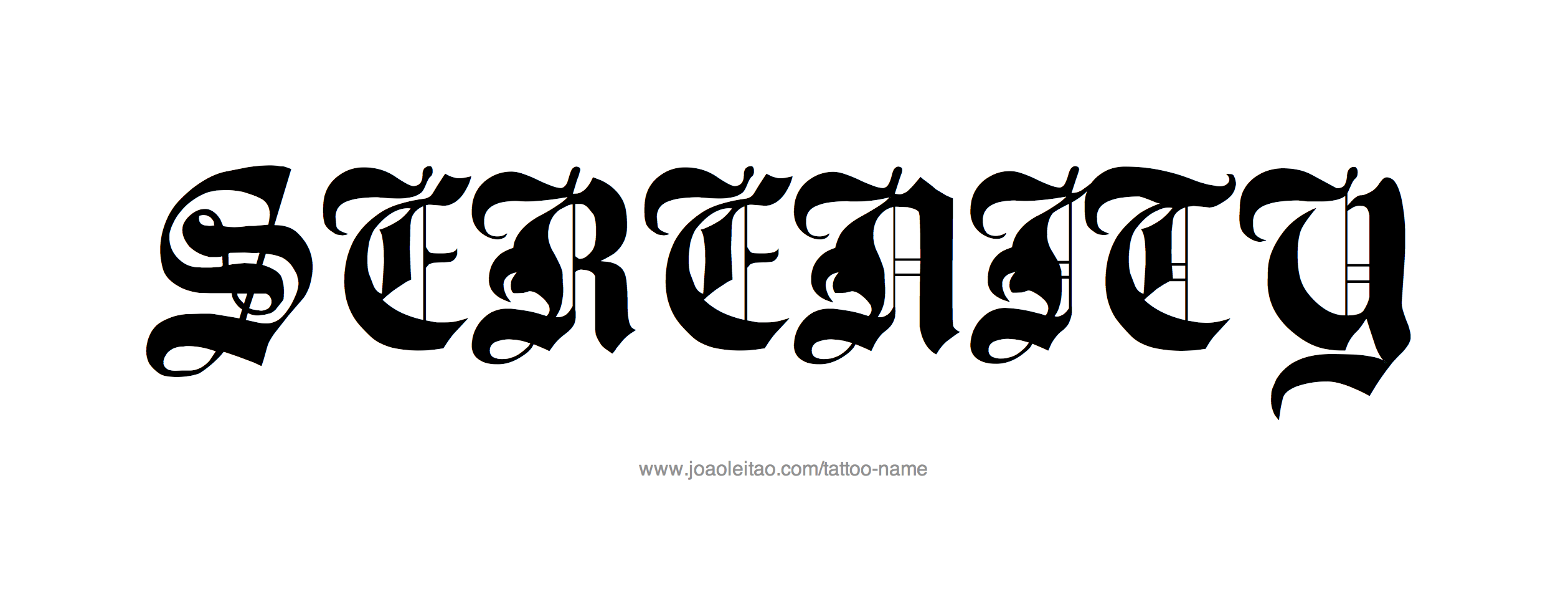 Tattoo Design Name Serenity 