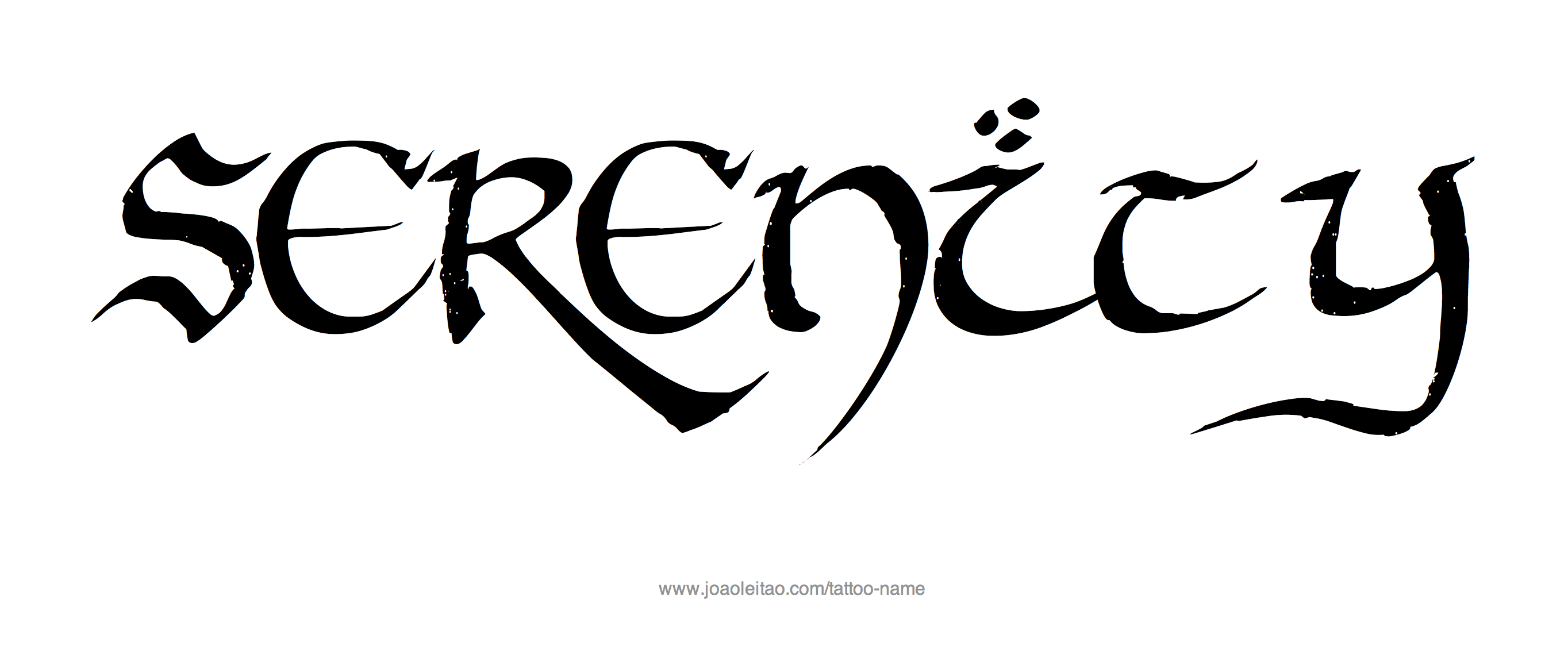 Tattoo Design Name Serenity 