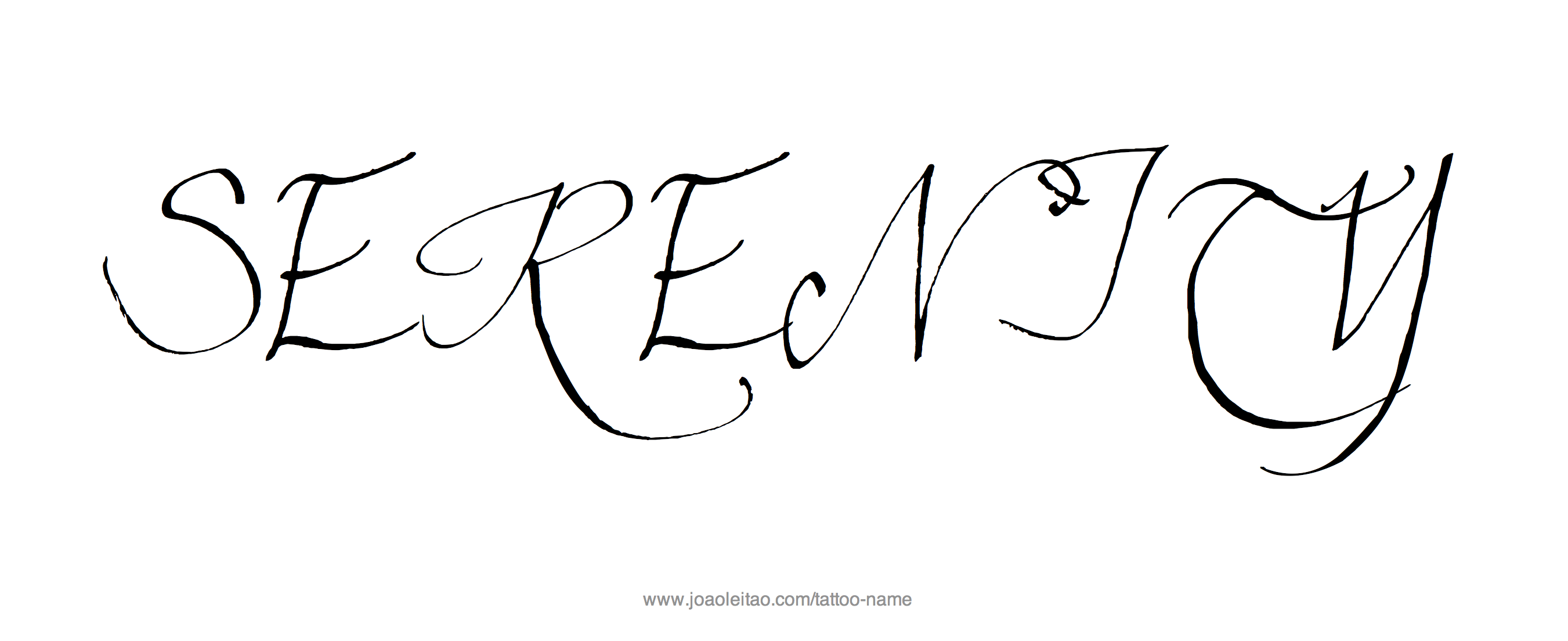 Tattoo Design Name Serenity 