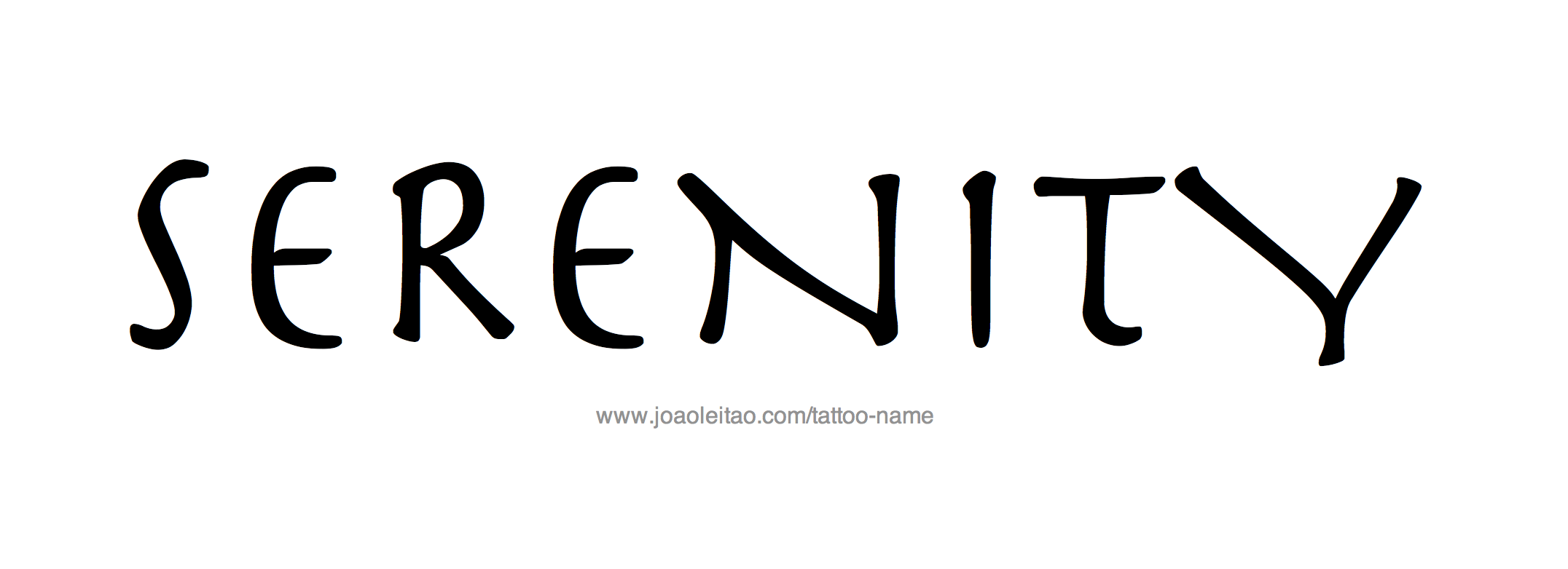 Tattoo Design Name Serenity 