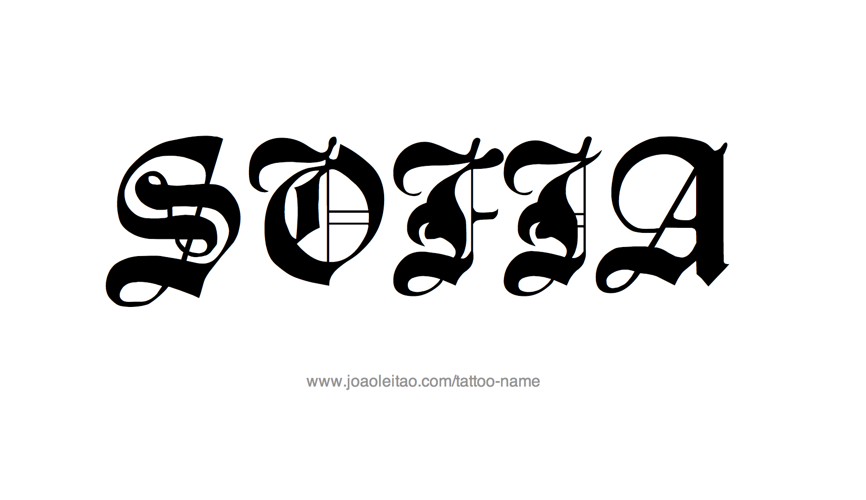 Sofia Name Tattoo Designs