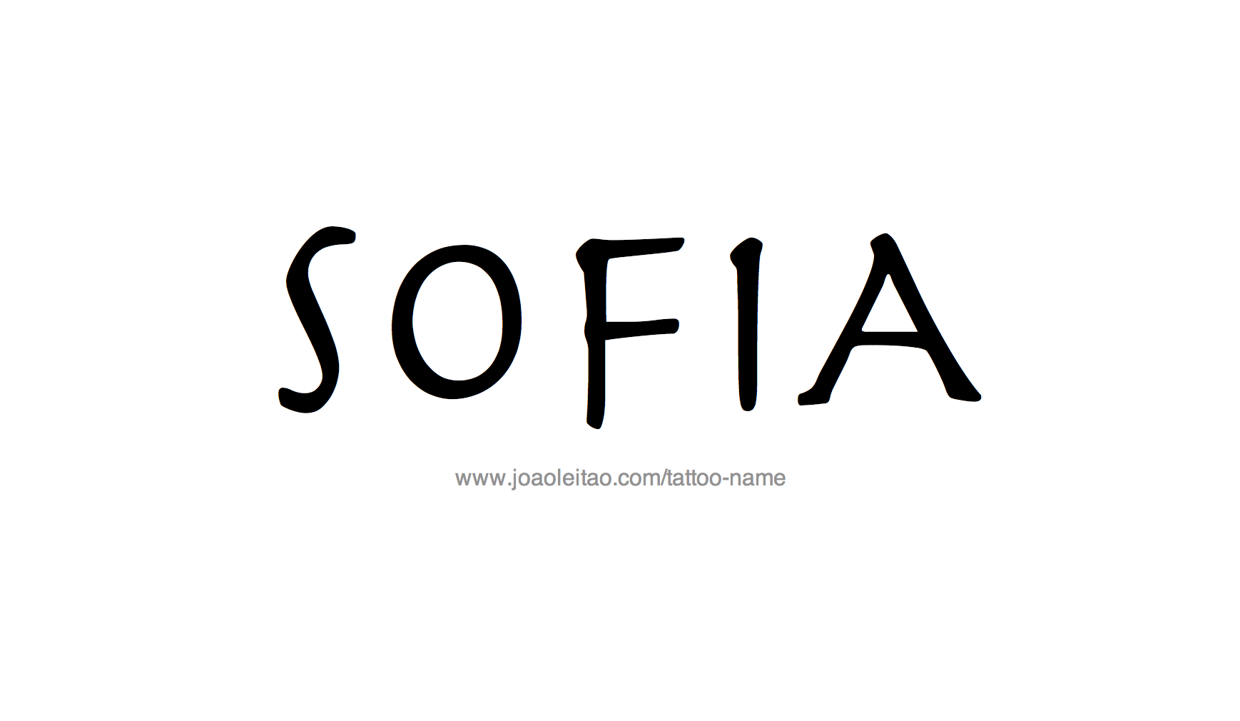 Sofia Name Tattoo Designs