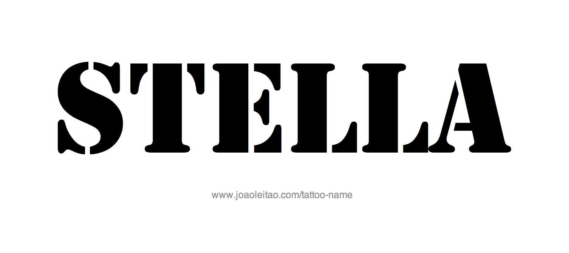 Stella Name Tattoo Designs