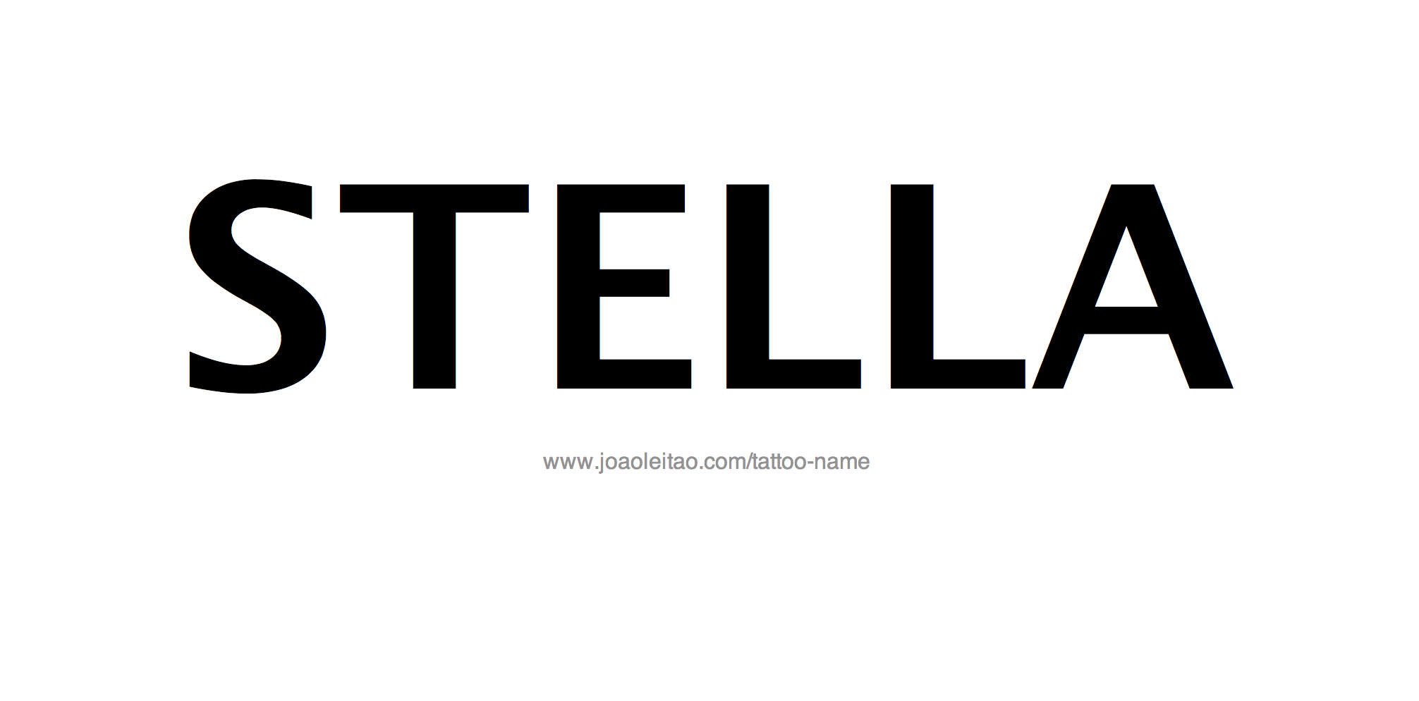 Tattoo Design Name Stella 