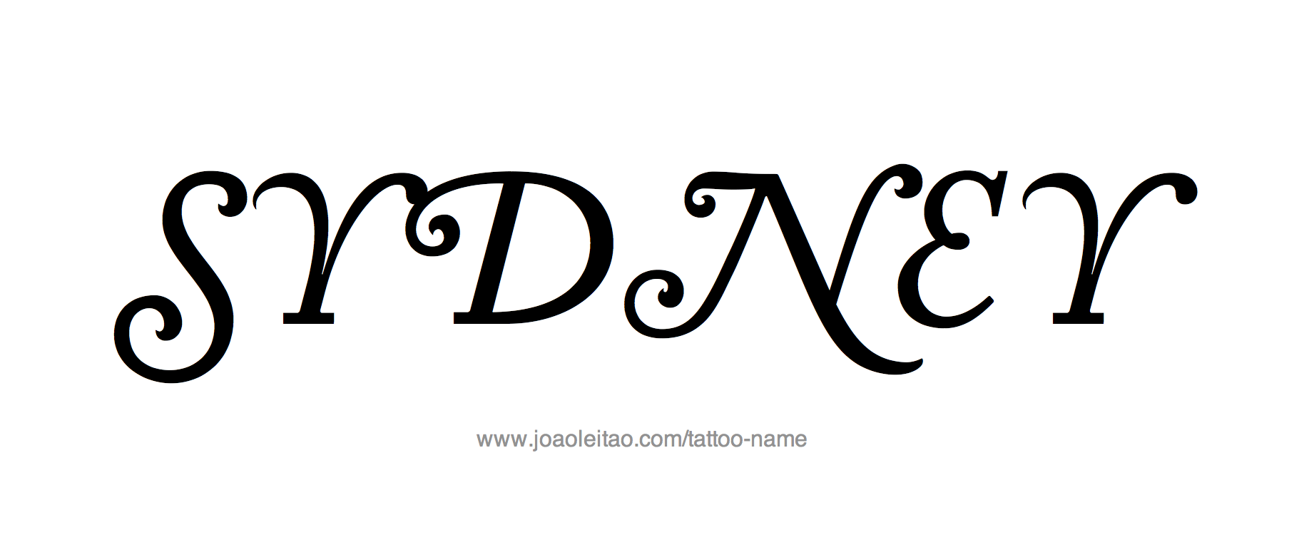 Tattoo Design Name Sydney 