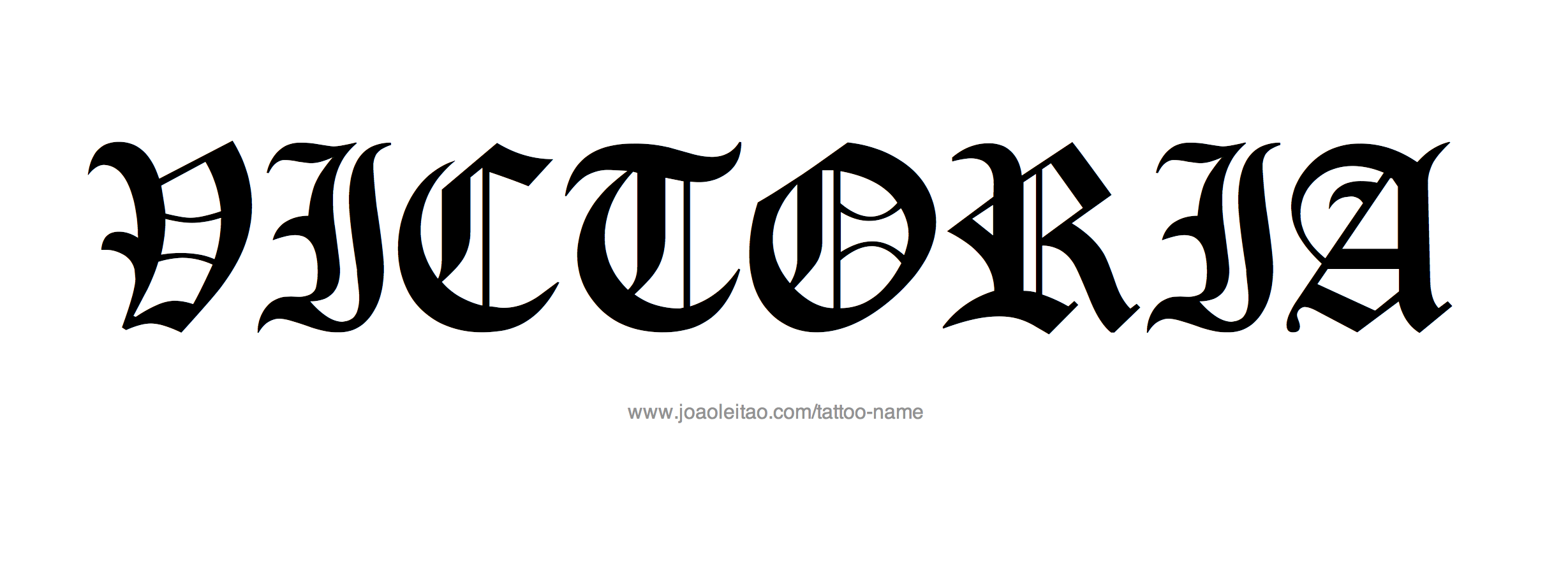 Victoria Name Tattoo Designs