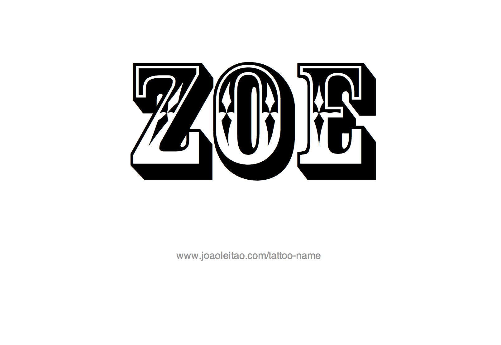 Tattoo Design Name Zoe 