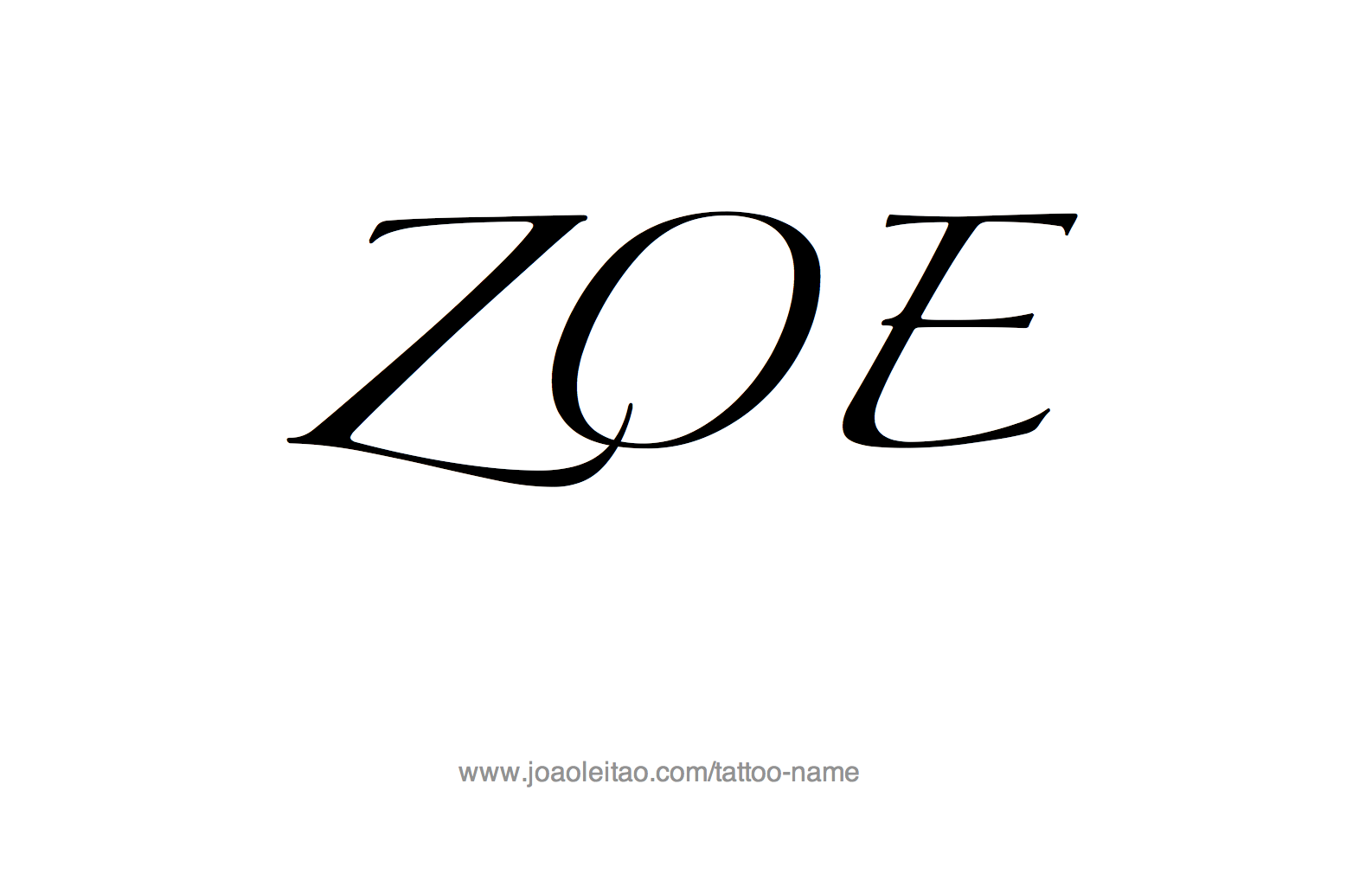 Tattoo Design Name Zoe 