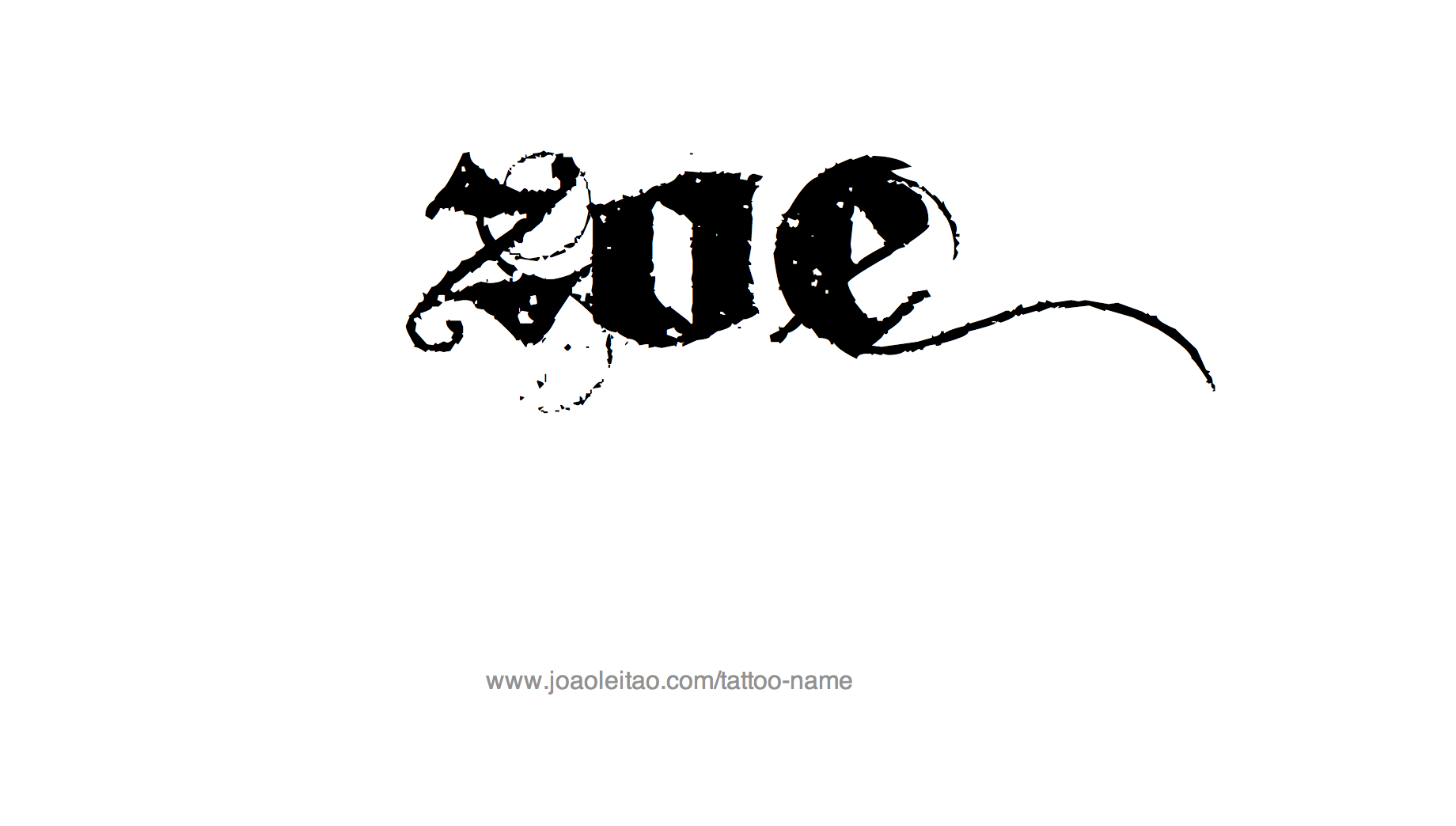 Tattoo Design Name Zoe 