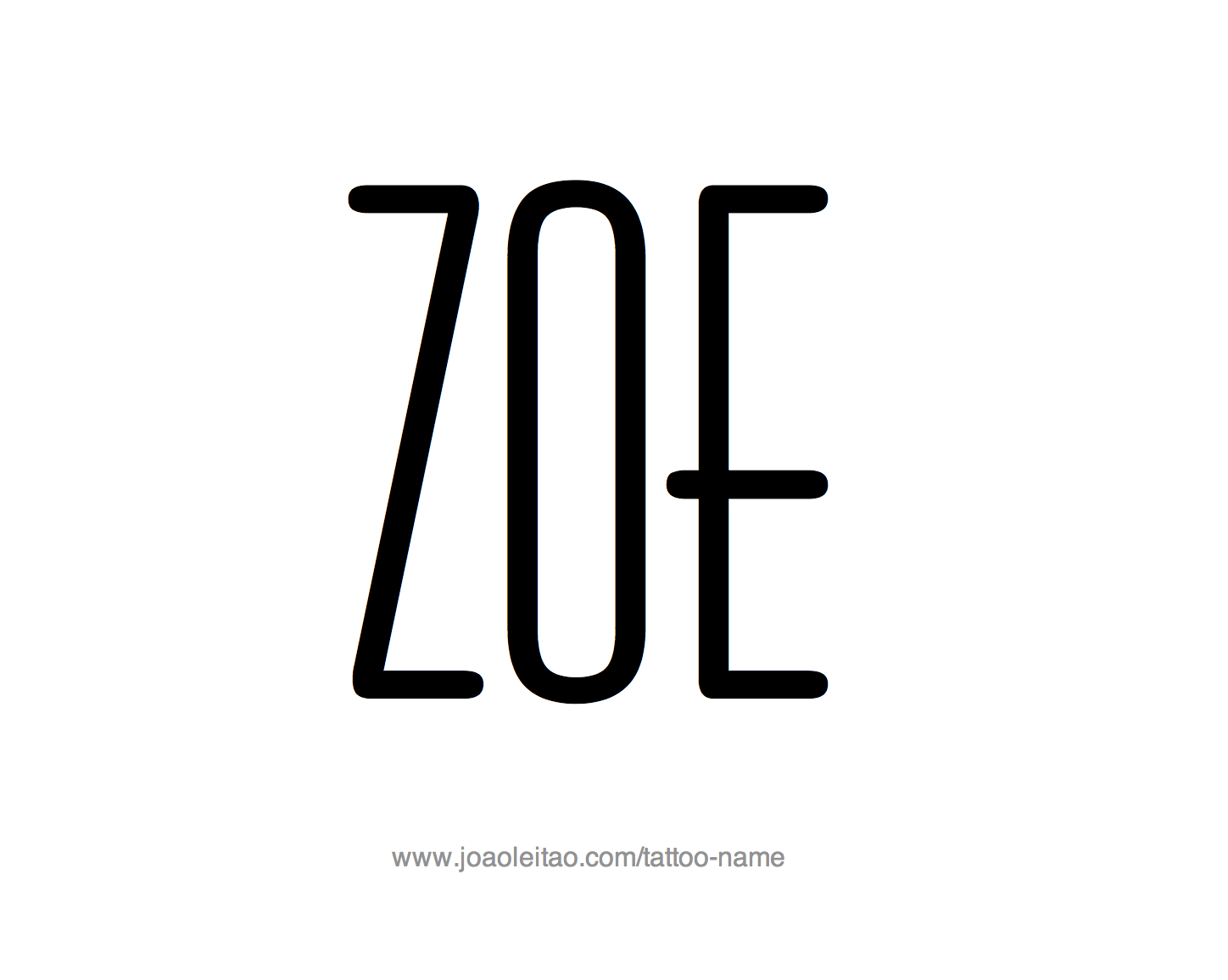 Tattoo Design Name Zoe 