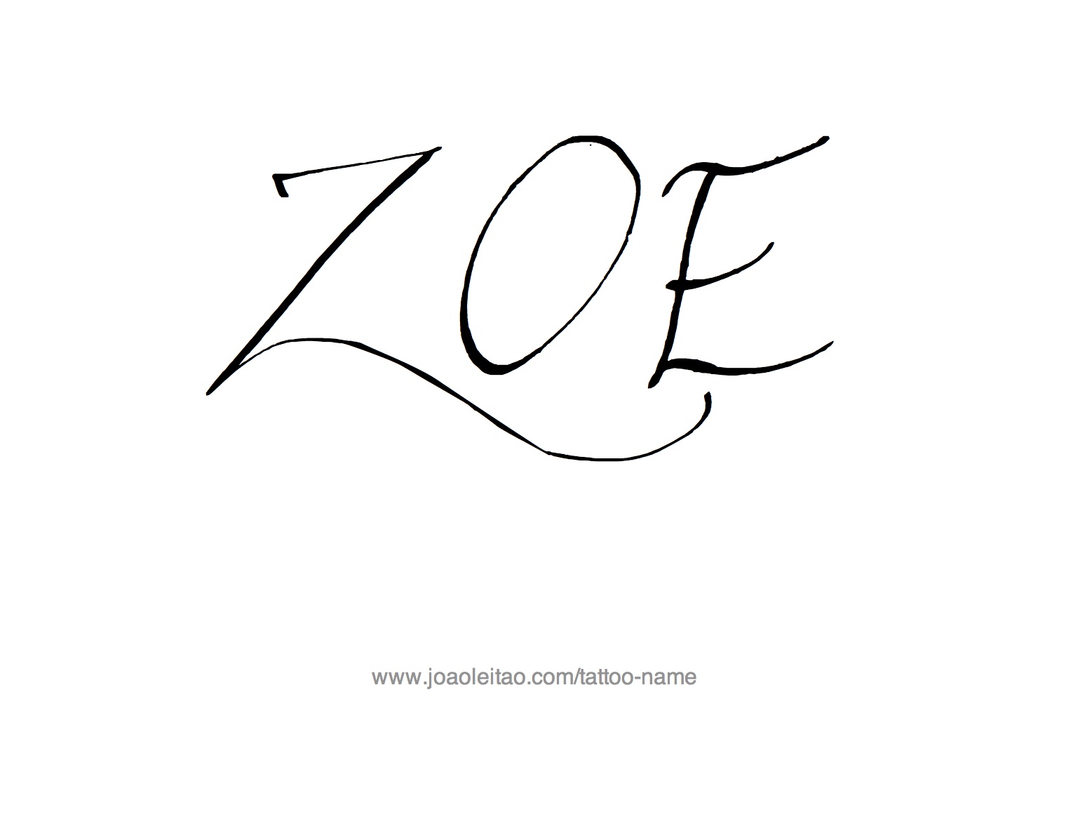 Tattoo Design Name Zoe 