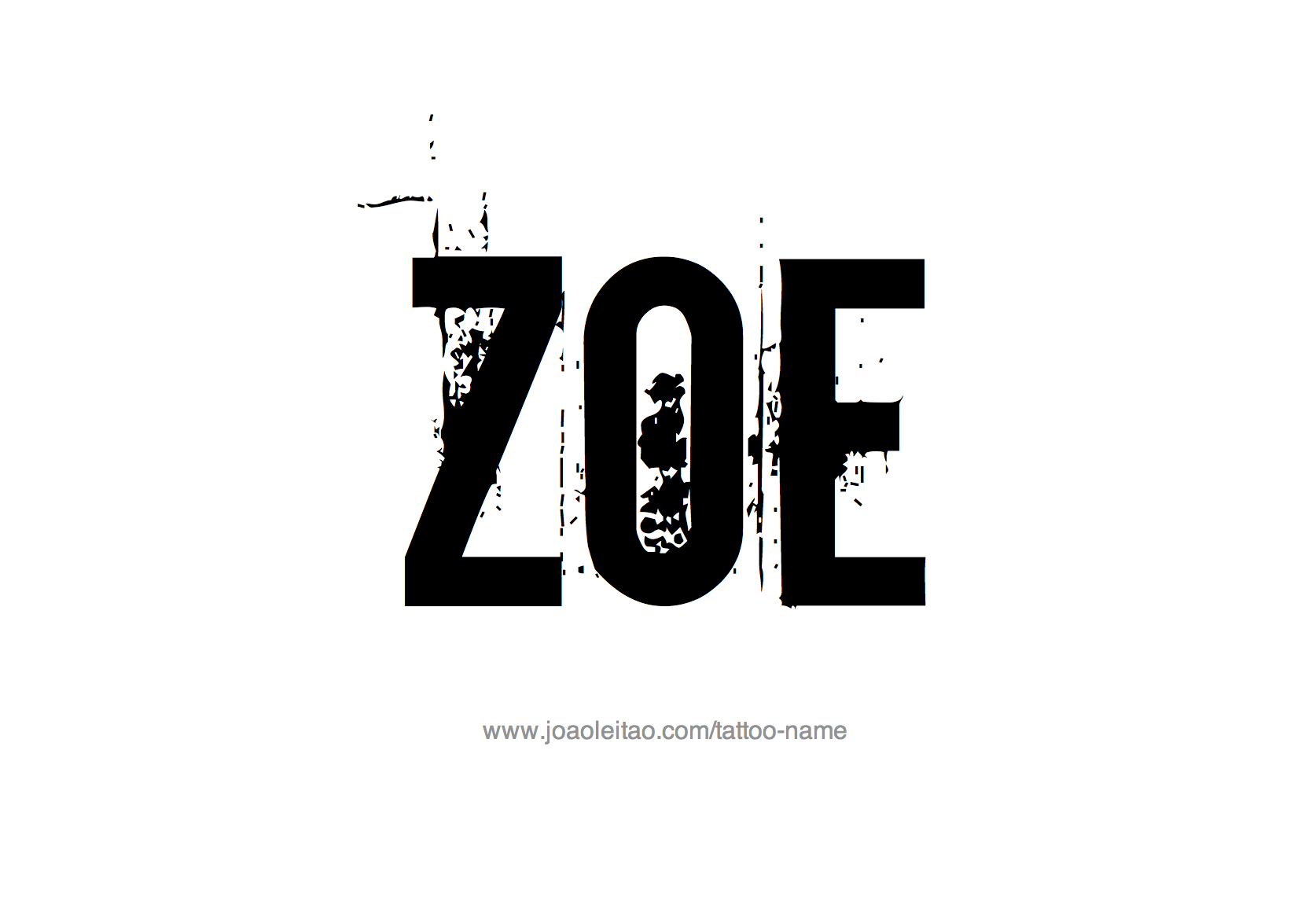 Tattoo Design Name Zoe 