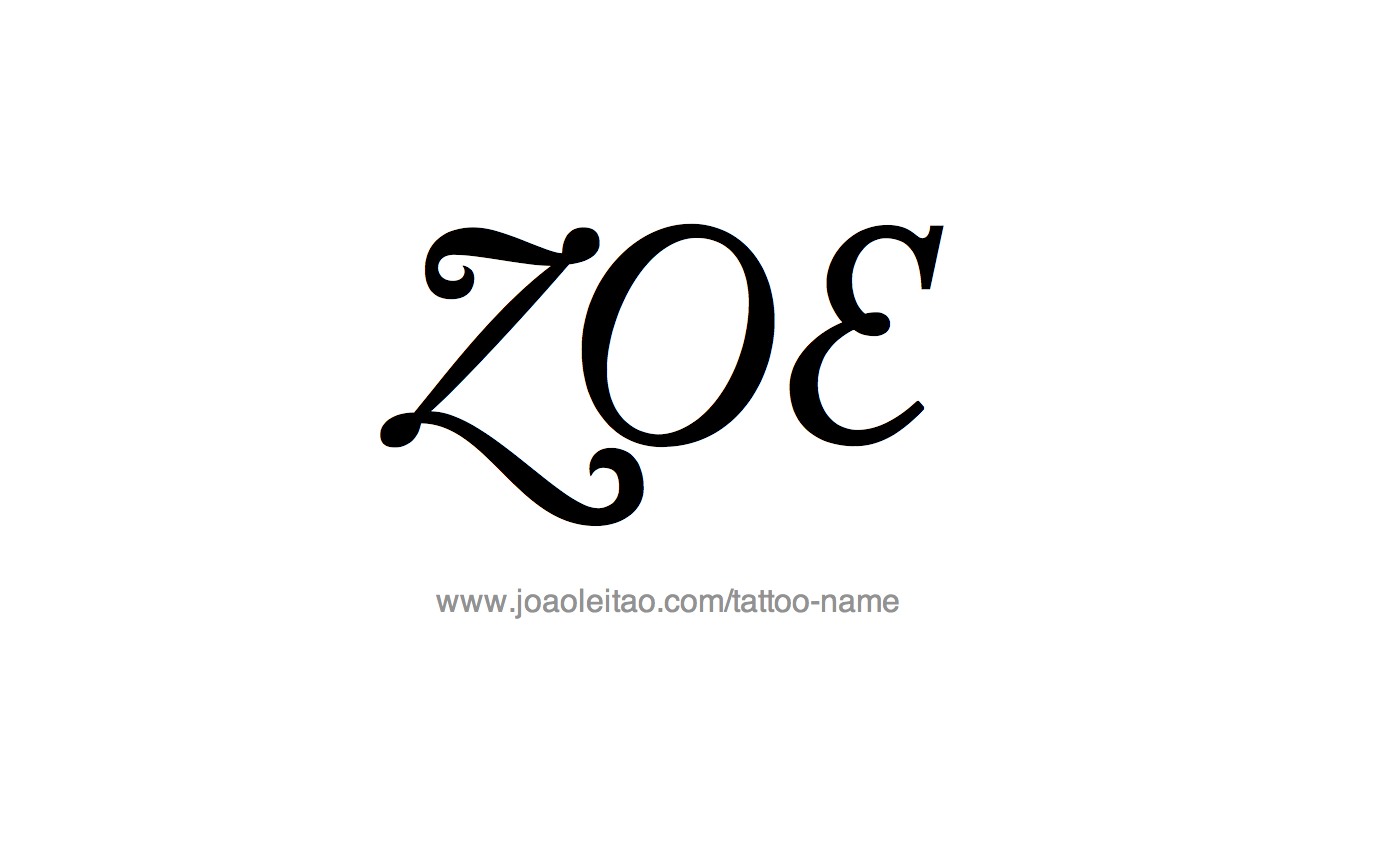 Tattoo Design Name Zoe 