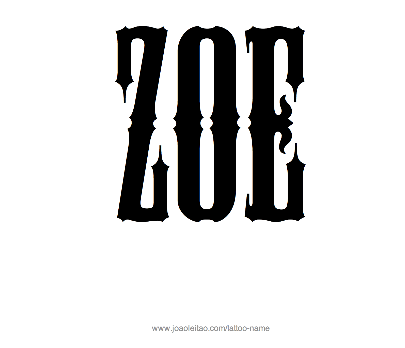 Tattoo Design Name Zoe 