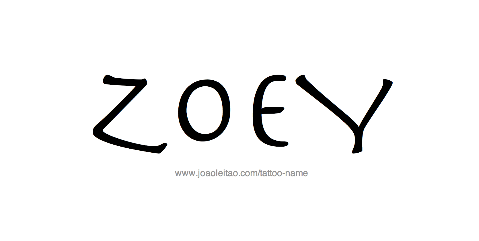 Tattoo Design Name Zoey 